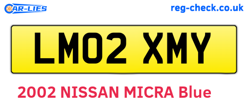 LM02XMY are the vehicle registration plates.
