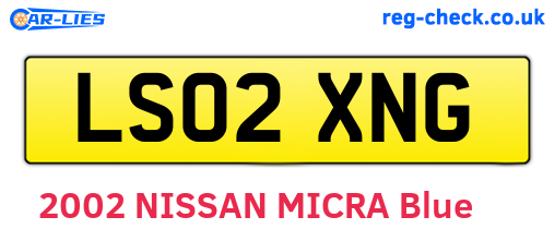 LS02XNG are the vehicle registration plates.