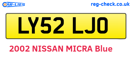 LY52LJO are the vehicle registration plates.