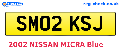 SM02KSJ are the vehicle registration plates.