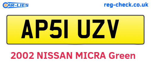 AP51UZV are the vehicle registration plates.