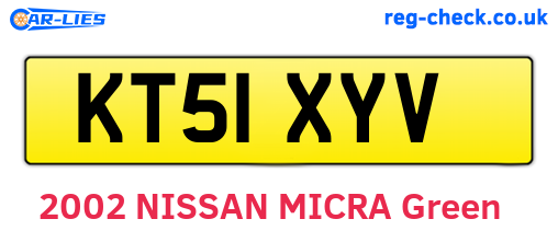 KT51XYV are the vehicle registration plates.