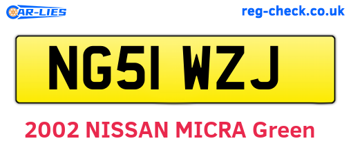 NG51WZJ are the vehicle registration plates.
