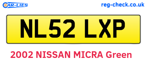 NL52LXP are the vehicle registration plates.