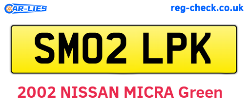 SM02LPK are the vehicle registration plates.