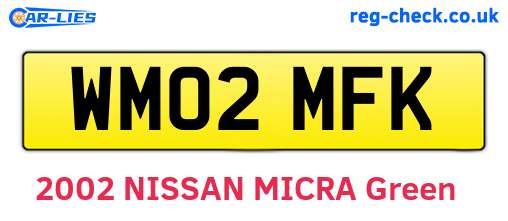 WM02MFK are the vehicle registration plates.