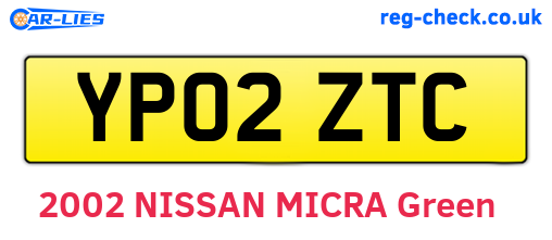 YP02ZTC are the vehicle registration plates.