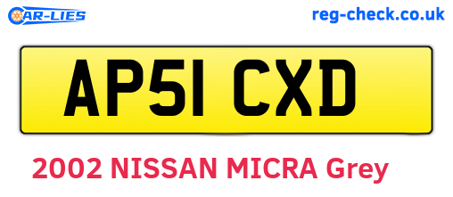 AP51CXD are the vehicle registration plates.