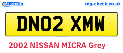 DN02XMW are the vehicle registration plates.