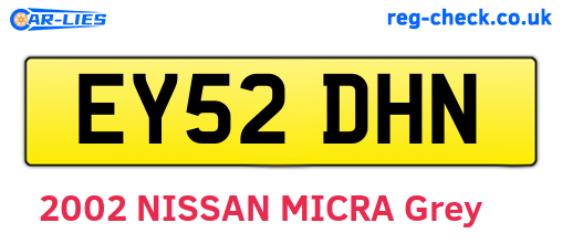 EY52DHN are the vehicle registration plates.