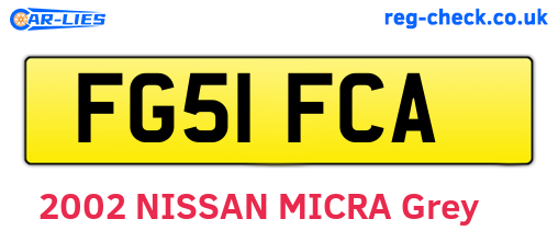 FG51FCA are the vehicle registration plates.