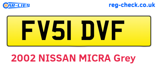 FV51DVF are the vehicle registration plates.