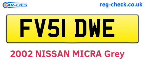 FV51DWE are the vehicle registration plates.