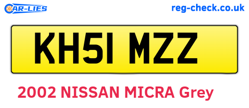 KH51MZZ are the vehicle registration plates.