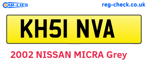 KH51NVA are the vehicle registration plates.