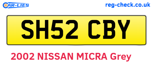 SH52CBY are the vehicle registration plates.
