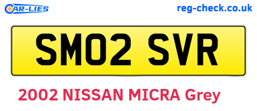 SM02SVR are the vehicle registration plates.
