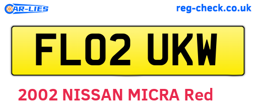 FL02UKW are the vehicle registration plates.