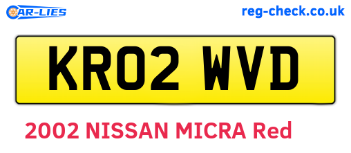 KR02WVD are the vehicle registration plates.
