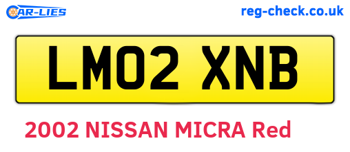 LM02XNB are the vehicle registration plates.