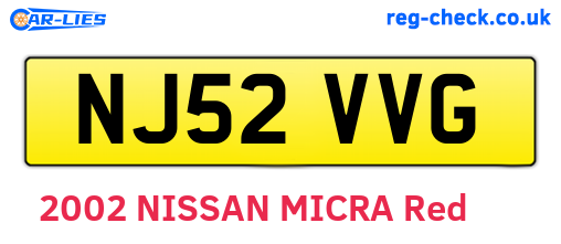 NJ52VVG are the vehicle registration plates.