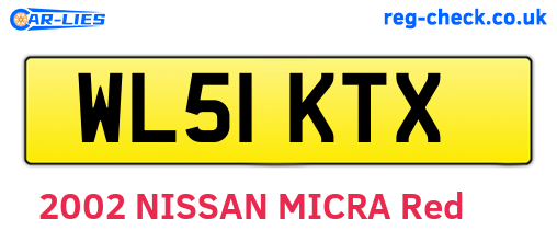 WL51KTX are the vehicle registration plates.
