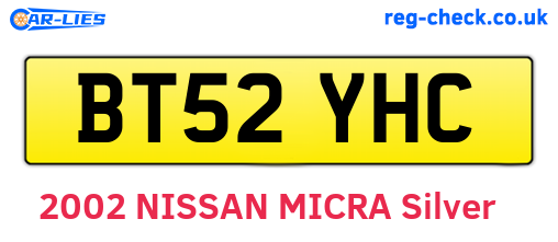 BT52YHC are the vehicle registration plates.