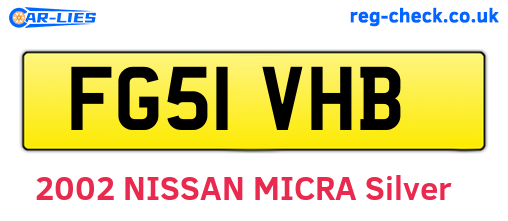FG51VHB are the vehicle registration plates.
