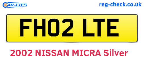 FH02LTE are the vehicle registration plates.