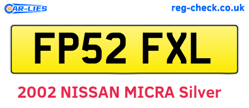FP52FXL are the vehicle registration plates.