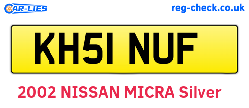 KH51NUF are the vehicle registration plates.