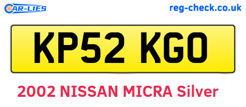 KP52KGO are the vehicle registration plates.