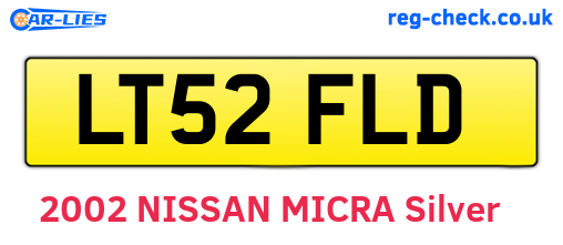 LT52FLD are the vehicle registration plates.