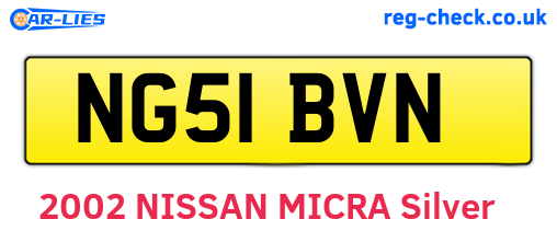 NG51BVN are the vehicle registration plates.