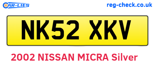 NK52XKV are the vehicle registration plates.