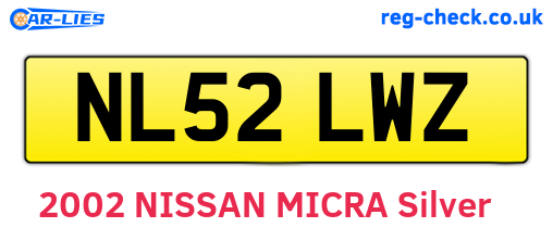 NL52LWZ are the vehicle registration plates.