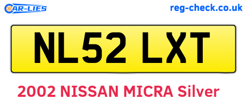 NL52LXT are the vehicle registration plates.