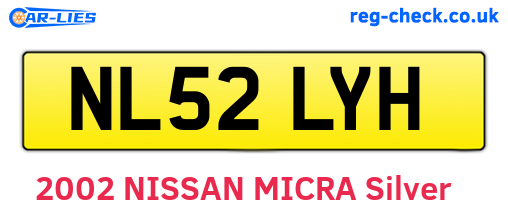 NL52LYH are the vehicle registration plates.