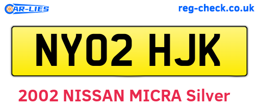 NY02HJK are the vehicle registration plates.