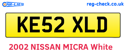 KE52XLD are the vehicle registration plates.