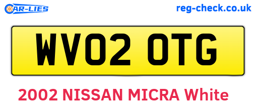 WV02OTG are the vehicle registration plates.