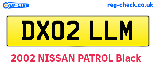 DX02LLM are the vehicle registration plates.