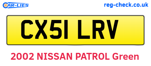 CX51LRV are the vehicle registration plates.