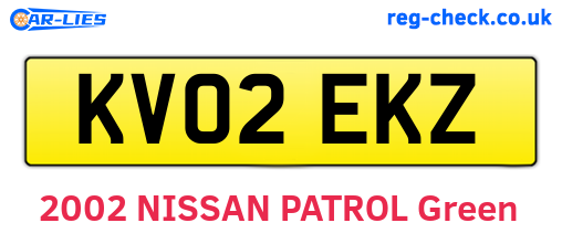 KV02EKZ are the vehicle registration plates.
