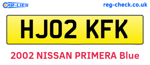 HJ02KFK are the vehicle registration plates.
