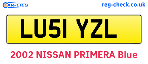 LU51YZL are the vehicle registration plates.
