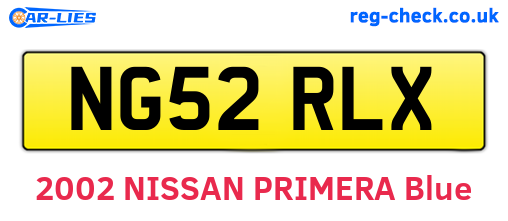 NG52RLX are the vehicle registration plates.