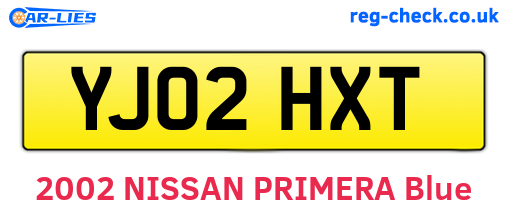 YJ02HXT are the vehicle registration plates.