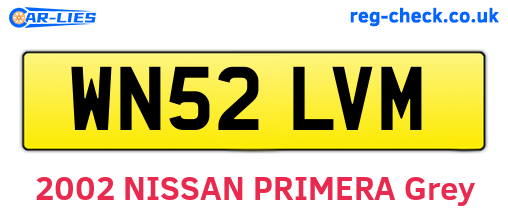 WN52LVM are the vehicle registration plates.