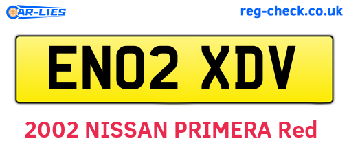 EN02XDV are the vehicle registration plates.